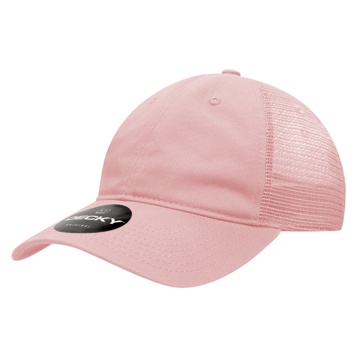 Decky 6 Panel Low Profile Relaxed Cotton Trucker | Decky 120 Pink OSFM