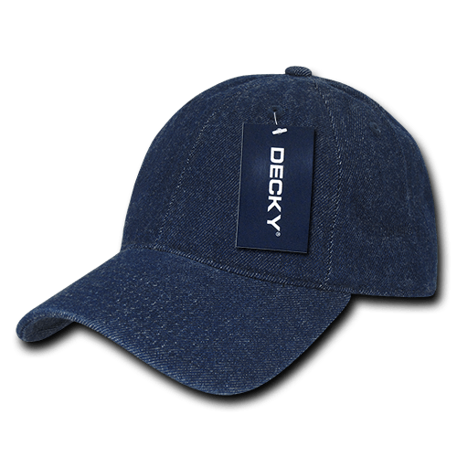 Decky 6 Panel Low Profile Relaxed Denim Cap | Decky 235 Blue OSFM Hats
