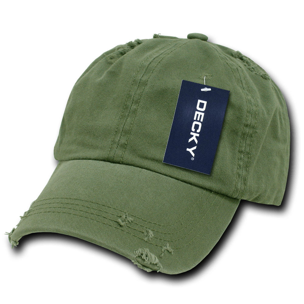 Decky 6 Panel Low Profile Relaxed Vintage Dad Hat | Decky 959 Olive OSFM Hats