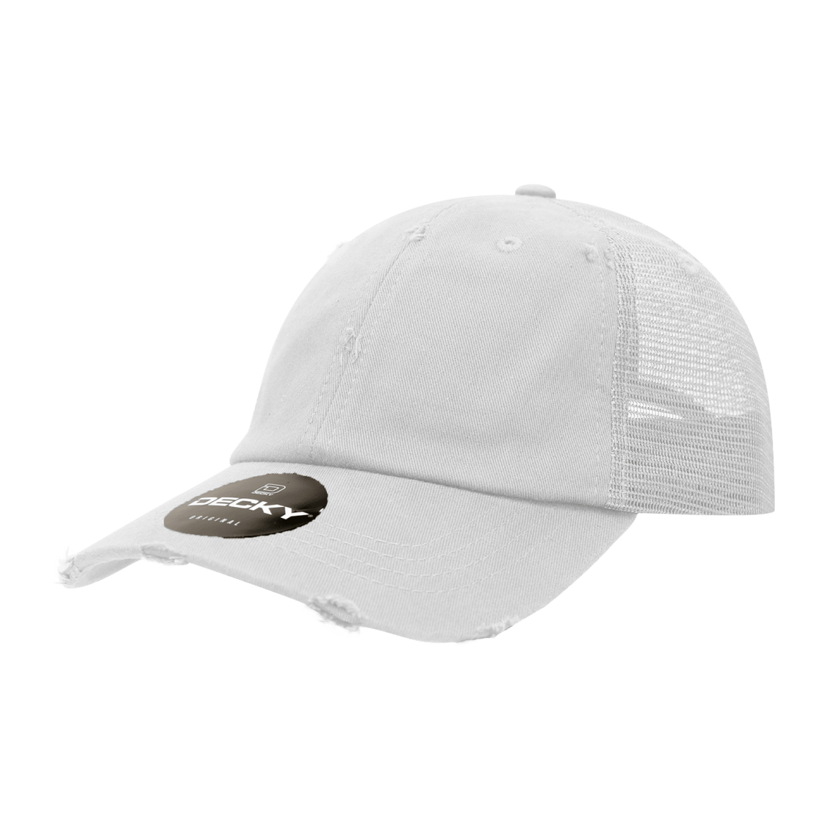 Decky 6 Panel Low Profile Relaxed Vintage Trucker | Decky 110 White OSFM