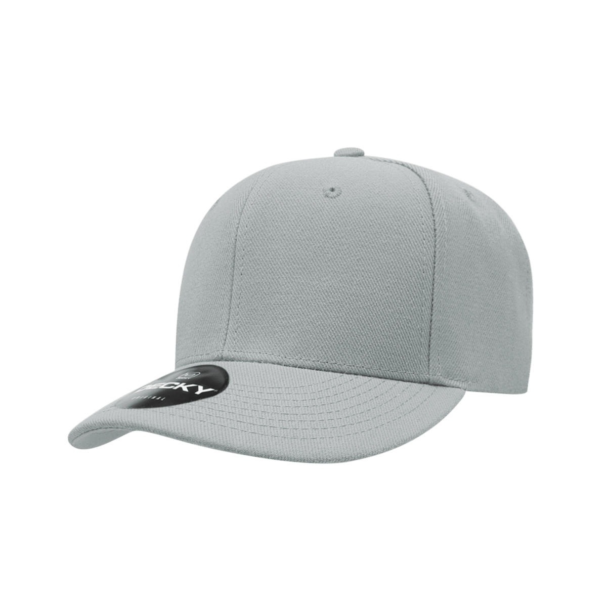 Decky 6 Panel Low Profile Structured Acrylic/Polyester Cap | Decky 206 Grey OSFM Hats