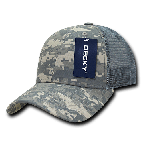 Decky 6 Panel Low Profile Structured Camo Trucker | Decky 218 ACU OSFM
