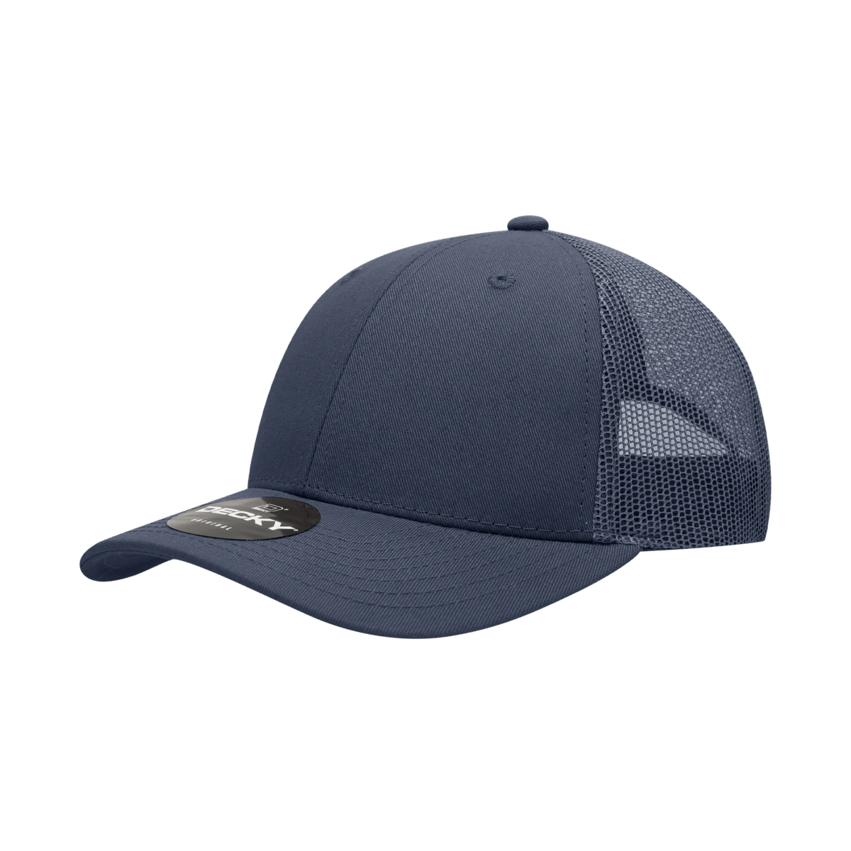 Decky 6 Panel Low Profile Structured Cotton Trucker | Decky 214 Navy/Navy OSFM