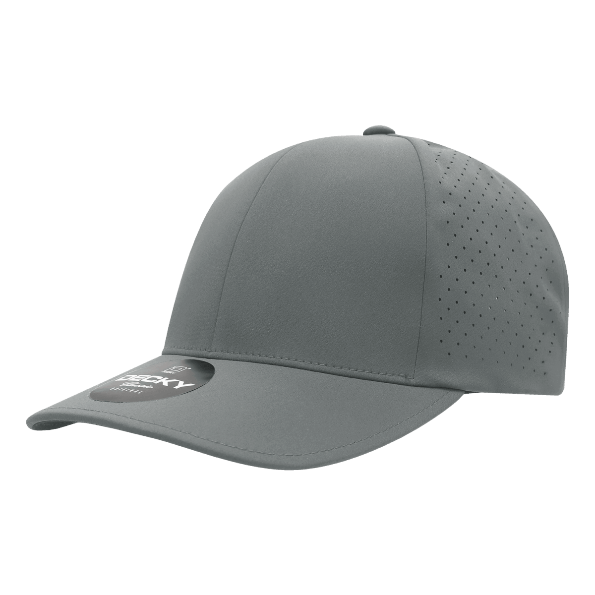 Decky 6 Panel Low Profile Structured Perforated Performance Cap | Decky 6046 Charcoal Standard Hats