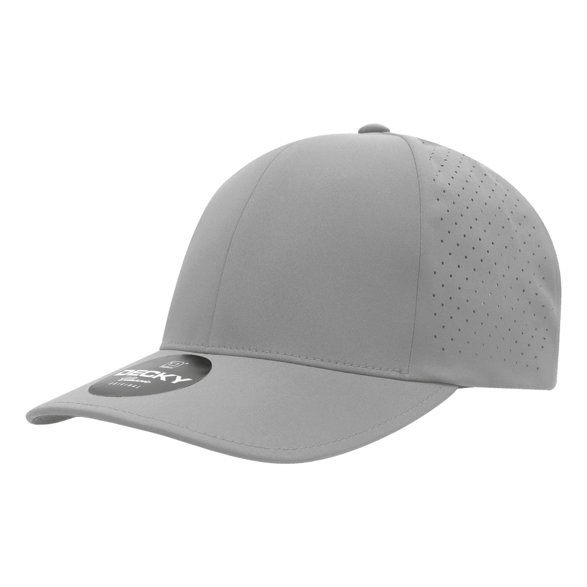 Decky 6 Panel Low Profile Structured Perforated Performance Cap | Decky 6046 Grey Standard Hats