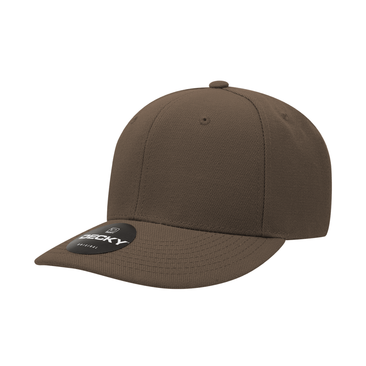 Decky 6 Panel Mid Profile Structured Acrylic/Polyester Cap | Decky 207 Brown Standard Hats