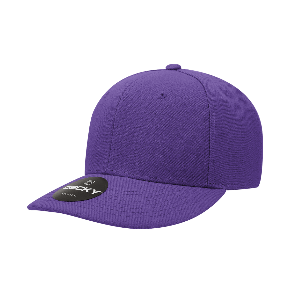 Decky 6 Panel Mid Profile Structured Acrylic/Polyester Cap | Decky 207 Purple Standard Hats