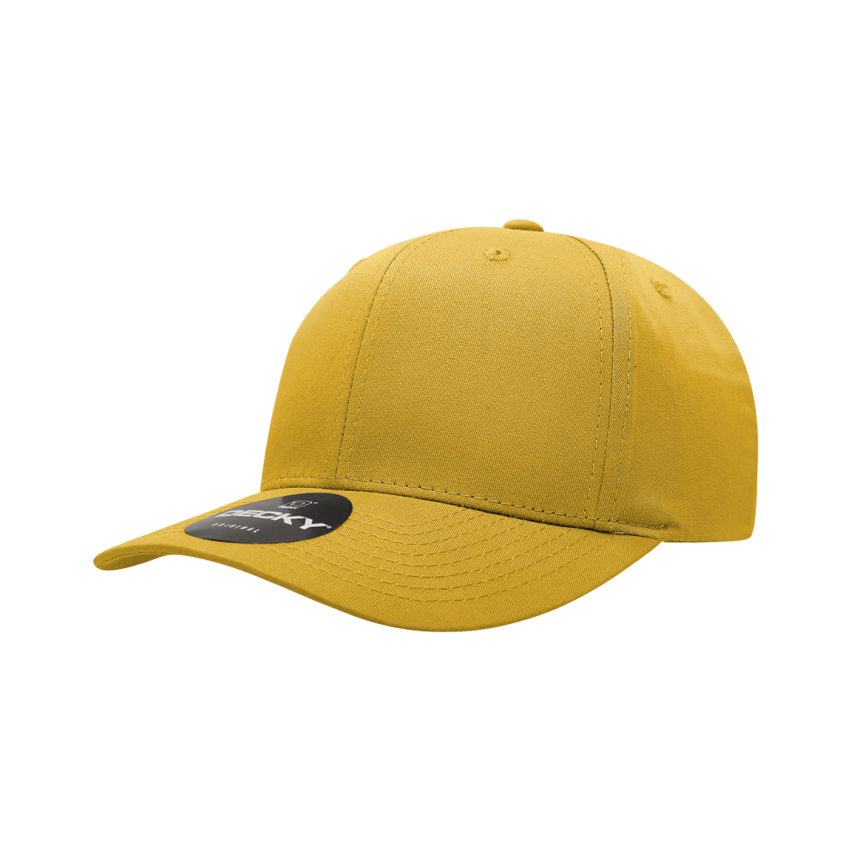 Decky 6 Panel Mid Profile Structured Cotton Blend Cap | Decky 6022 Gold Standard