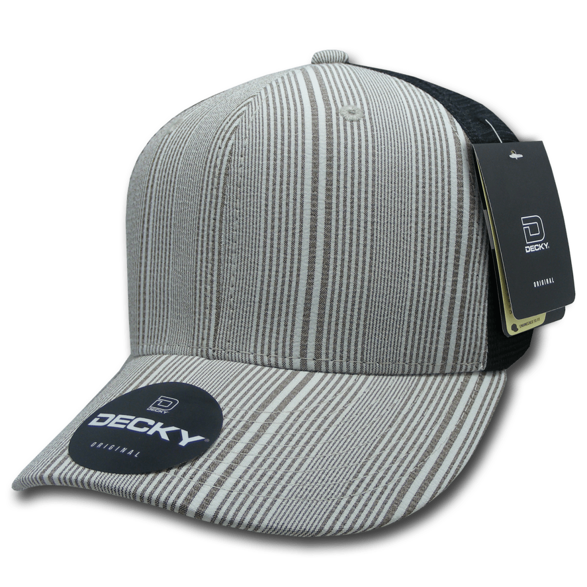 Decky 6 Panel Mid Profile Structured Plaid Trucker | Decky 6018 6018 - 130 OSFM