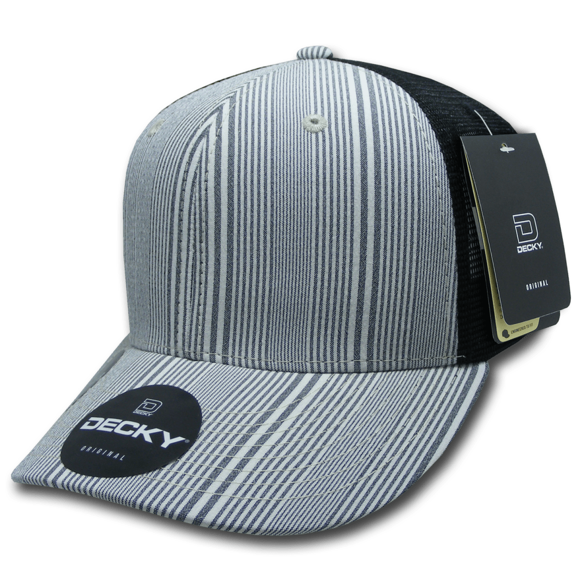 Decky 6 Panel Mid Profile Structured Plaid Trucker | Decky 6018 6018 - 132 OSFM