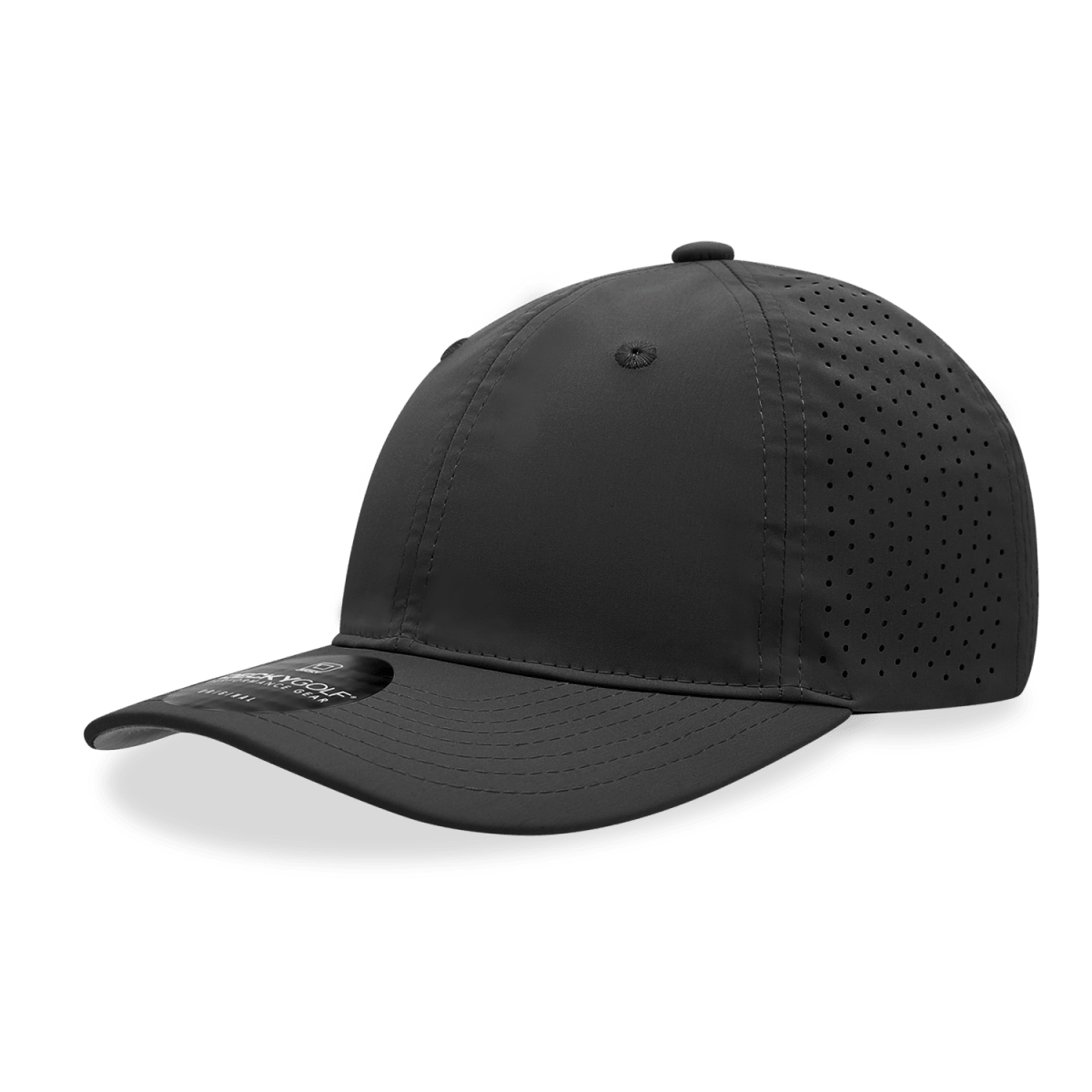 Decky 6 Panel Relaxed Perforated Cap | Decky 6413 Black Standard Hats