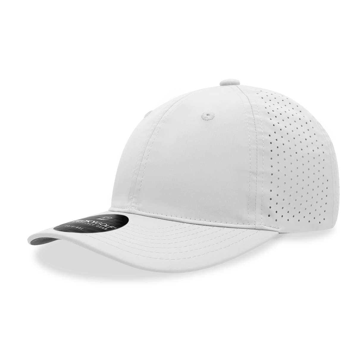 Decky 6 Panel Relaxed Perforated Cap | Decky 6413 White Standard Hats