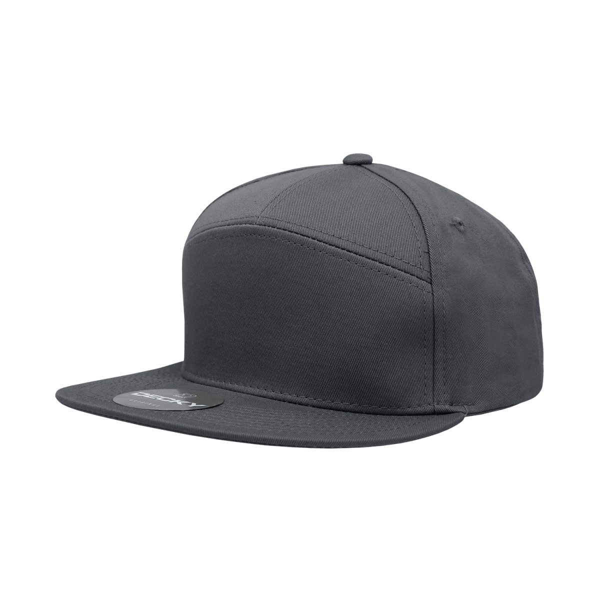 Decky 7 Panel High Profile Structured Cotton Blend Cap | Decky 1098 Charcoal OSFM Hats