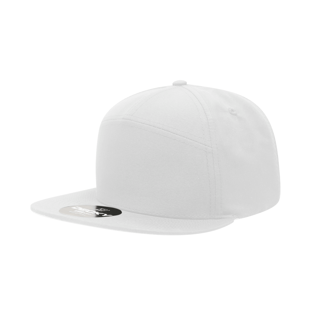Decky 7 Panel High Profile Structured Performance Cap | Decky 6229 White Standard Hats