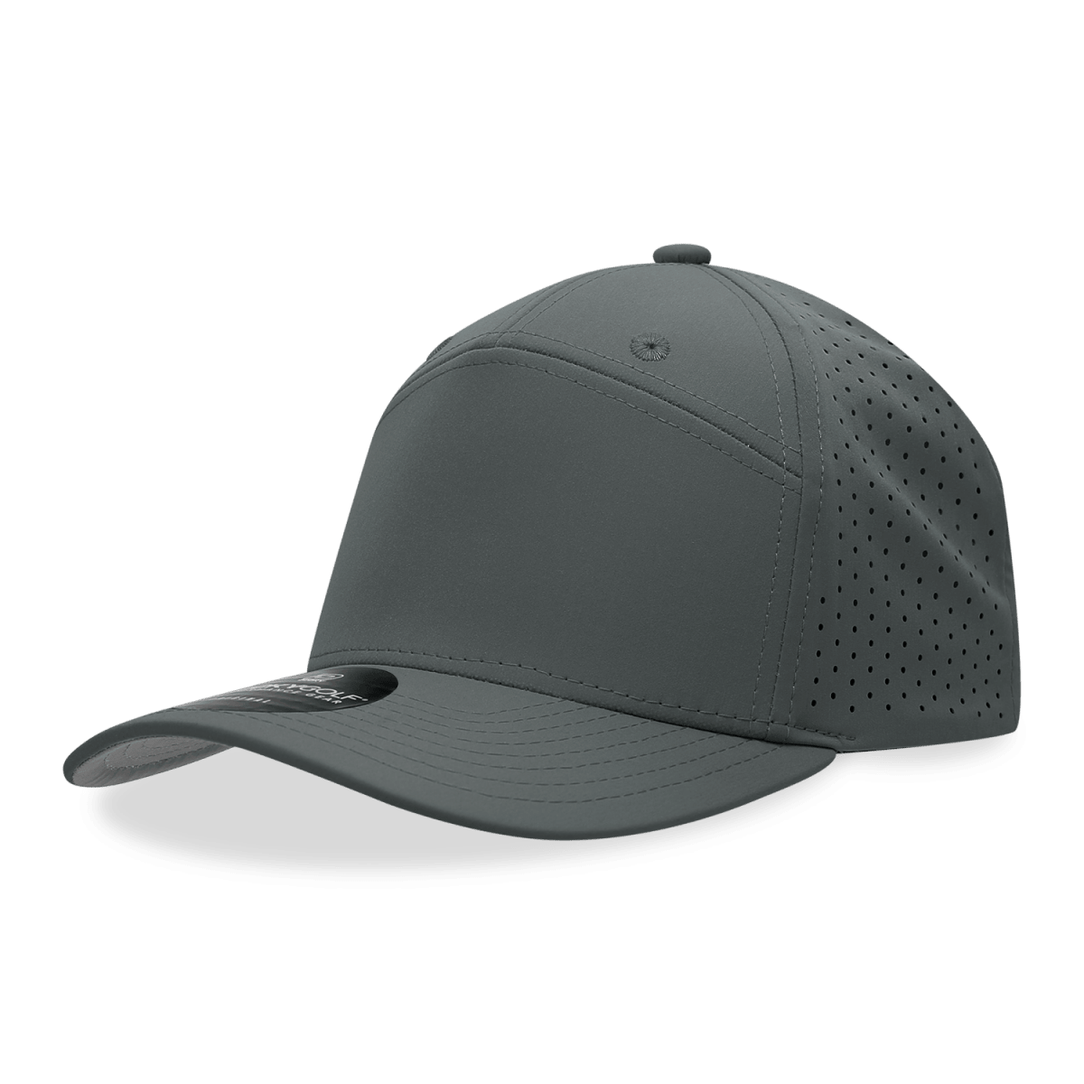 Decky 7 Panel Perforated Cap | Decky 6416 Charcoal Standard Hats