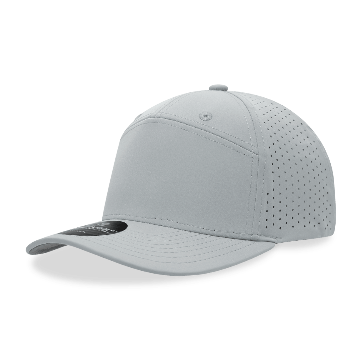 Decky 7 Panel Perforated Cap | Decky 6416 Grey Standard Hats