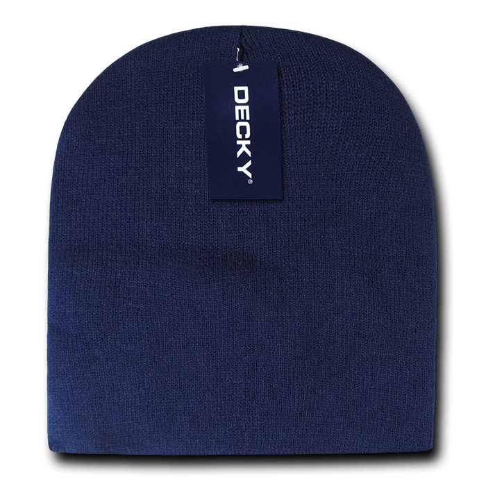 Decky Acrylic/Polyester Short Beanies | Decky 187 Navy OSFM Beanies