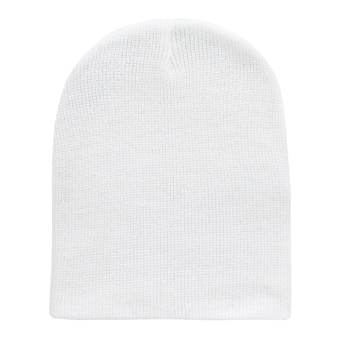 Decky Acrylic/Polyester Short Beanies | Decky 187 White OSFM Beanies