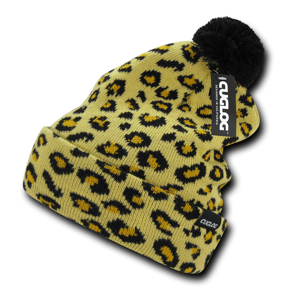 Decky Atakora Beanie | Decky K040 Leopard/Gold OSFM Beanies