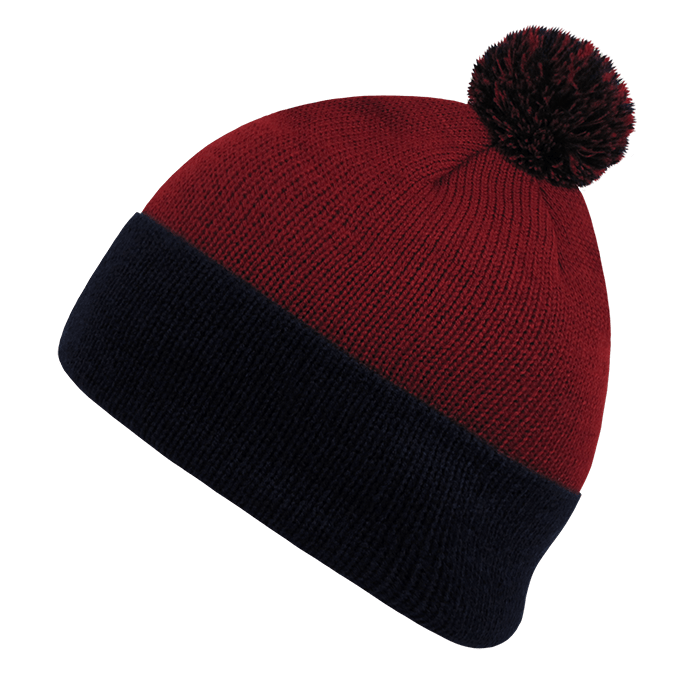 Decky Athletic Pom Pom Beanies | Decky 687 Red/Navy OSFM Beanies