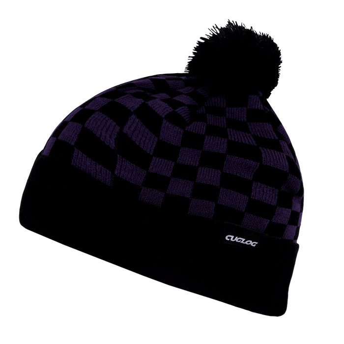 Decky Changbai Checker Beanie | Decky K019 Purple/Black OSFM Beanies
