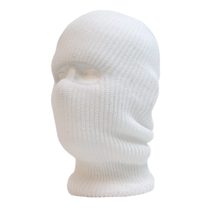 Decky Face Mask 1 Hole Beanie | Decky 971 White OSFM Beanies
