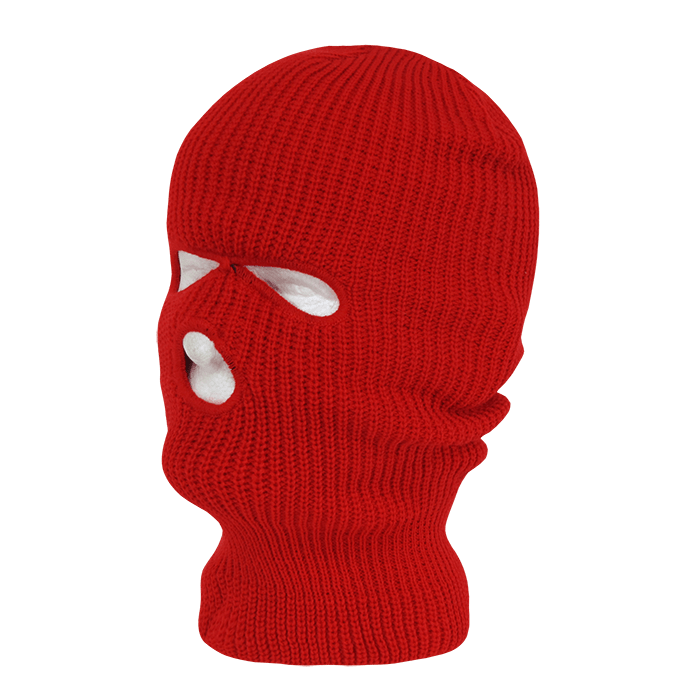 Decky Face Mask 3 Holes Beanie | Decky 970 Red OSFM Beanies