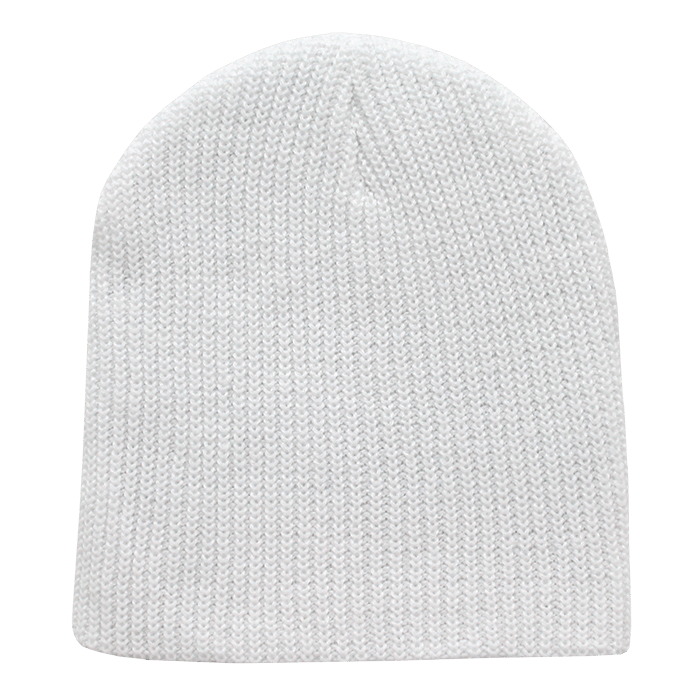 Decky GI Cuffless Watch Caps | Decky 608 White OSFM Hats