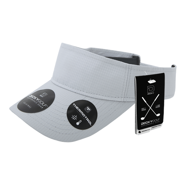 Decky Grid H2O Sun Visors | Decky 7104 Grey OSFM Visors