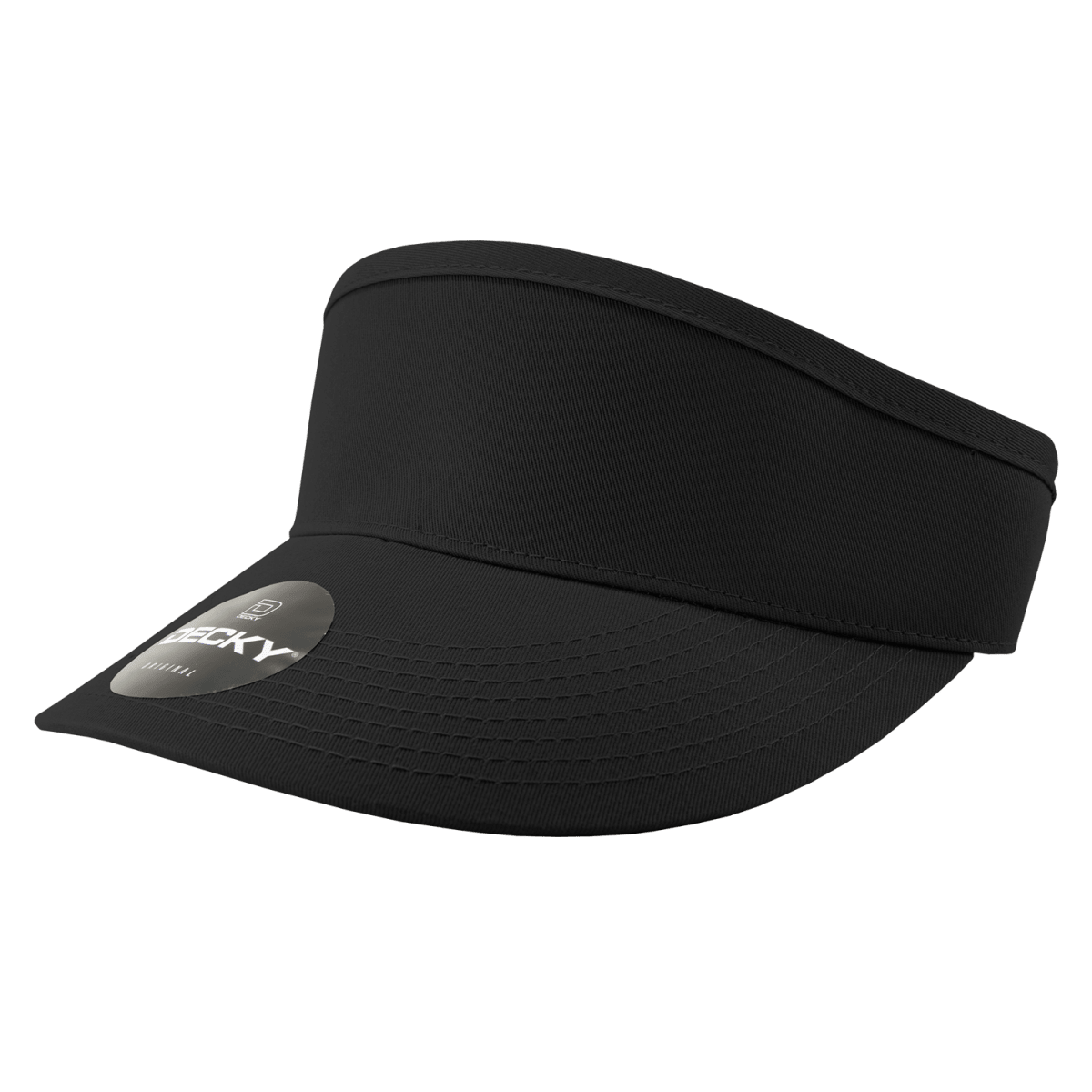 Decky High Profile Cotton Visors | Decky 3015 Black OSFM Visors