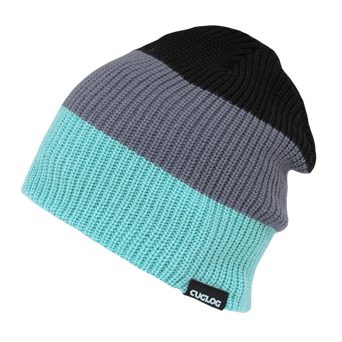 Decky Mauna Kea 3 Tone Knit Caps | Decky K004 Mint/Gry/Blk OSFM Hats
