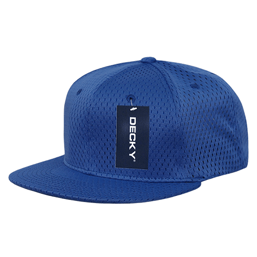Decky Mesh Jersey Flat Bill Snapbacks | Decky 1128 Royal OSFM