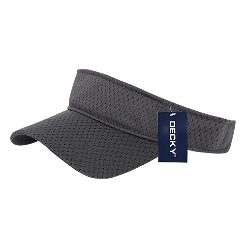 Decky Mesh Jersey Visor | Decky 3014 Dark Grey OSFM Visors