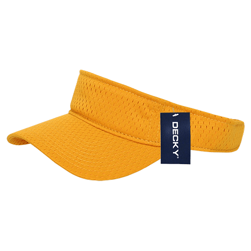Decky Mesh Jersey Visor | Decky 3014 Gold OSFM Visors