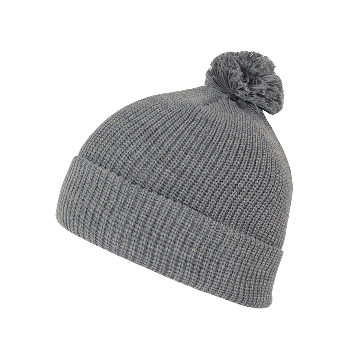 Decky Pom Pom Acrylic Beanies | Decky 686 Heather Grey OSFM Beanies