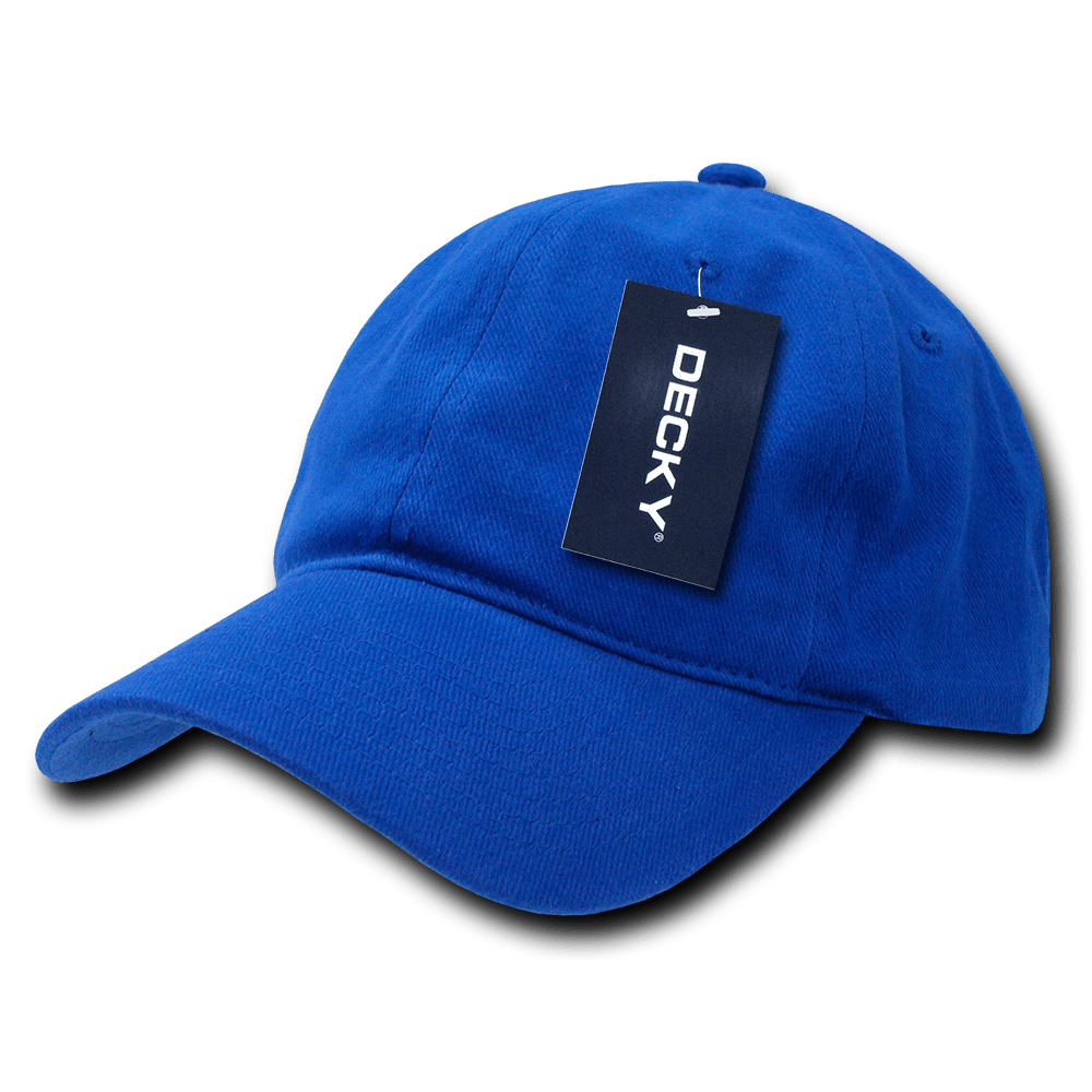 Decky Relaxed Brushed Cotton Caps | Decky 307 Royal OSFM Hats