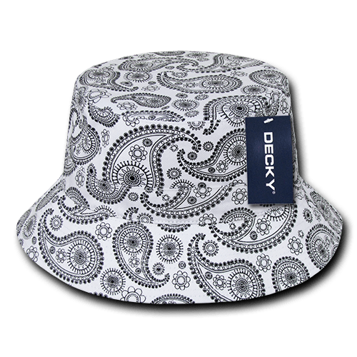 Decky Relaxed Paisley Buckets | Decky 459 White S/M