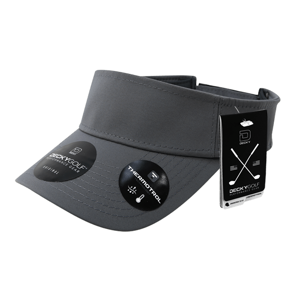 Decky Sleek H2O Sun Visors | Decky 6404 Grey OSFM Visors