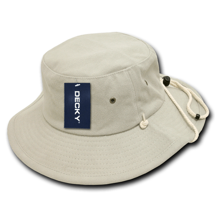 Decky Structured Cotton Aussie Hat | Decky 510 Stone S/M Hats