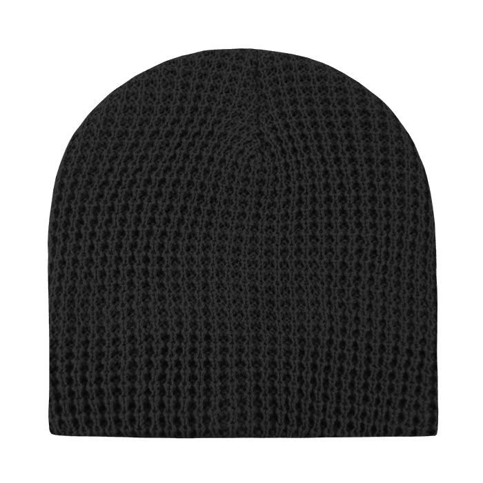 Decky Waffle Beanies | Decky 8011 Black Standard Beanies