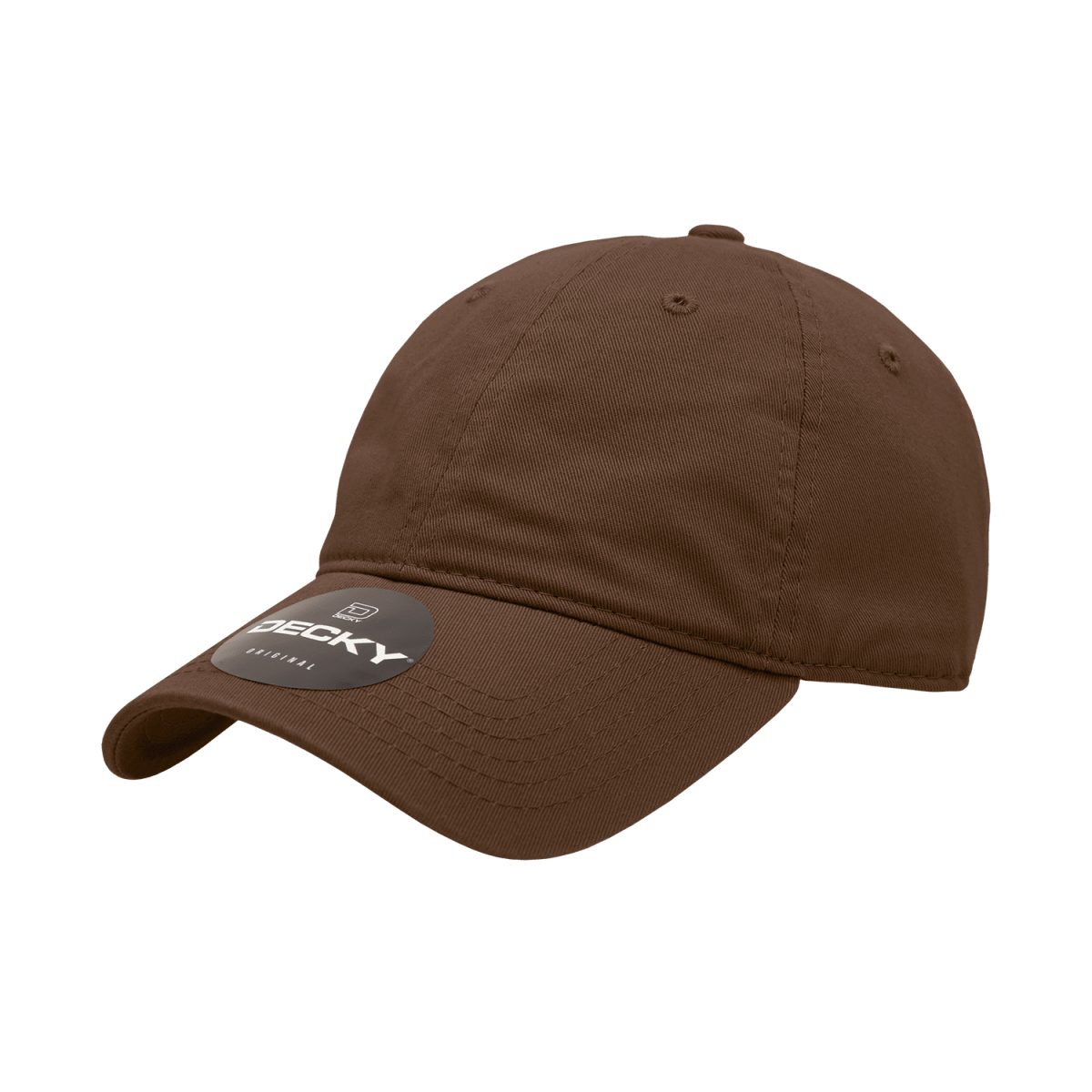 Decky Women's 6 Panel Low Profile Relaxed Cotton Cap | Decky 5120 Brown OSFM Hats
