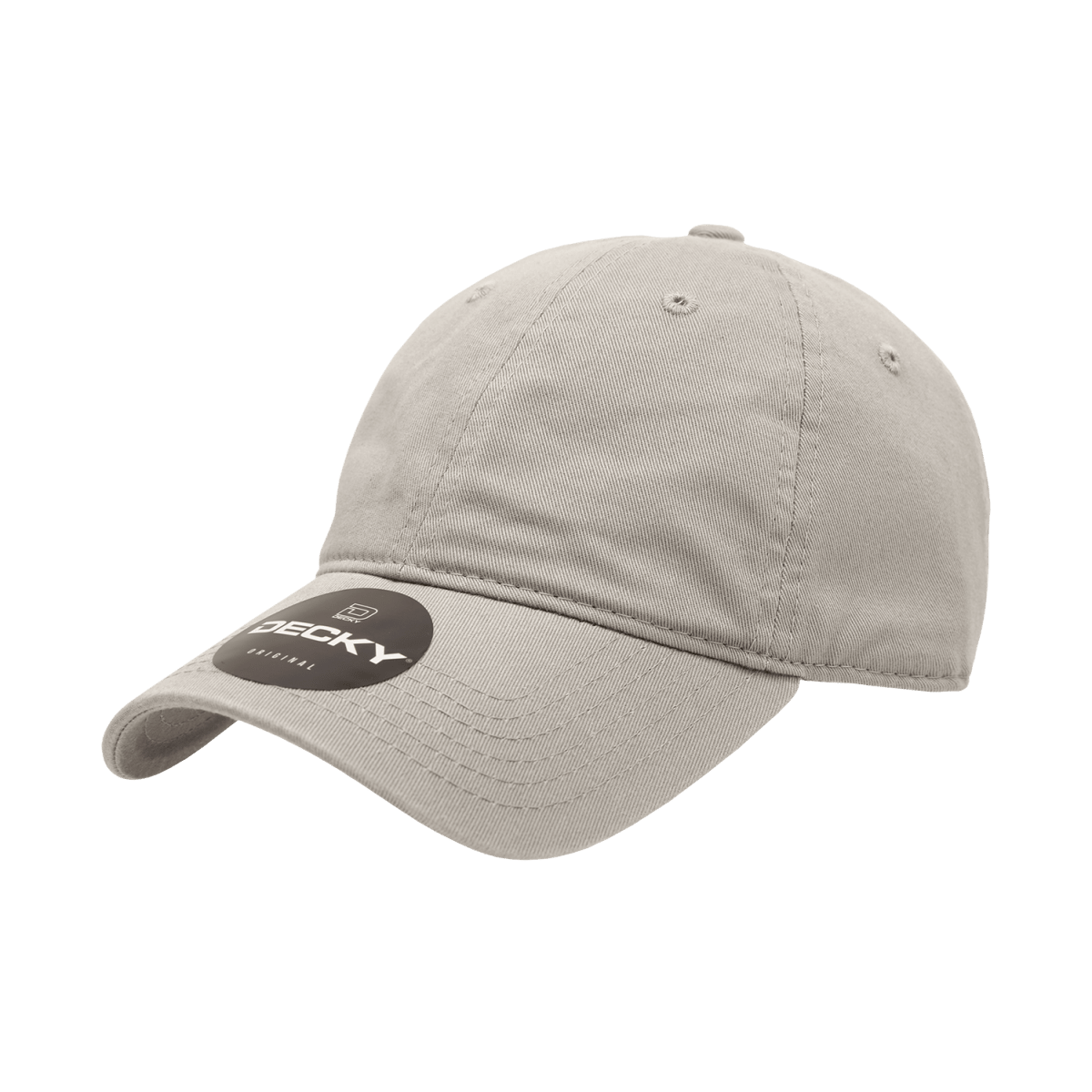 Decky Women's 6 Panel Low Profile Relaxed Cotton Cap | Decky 5120 Grey OSFM Hats