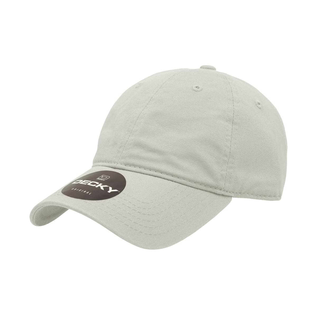 Decky Women's 6 Panel Low Profile Relaxed Cotton Cap | Decky 5120 Stone OSFM Hats