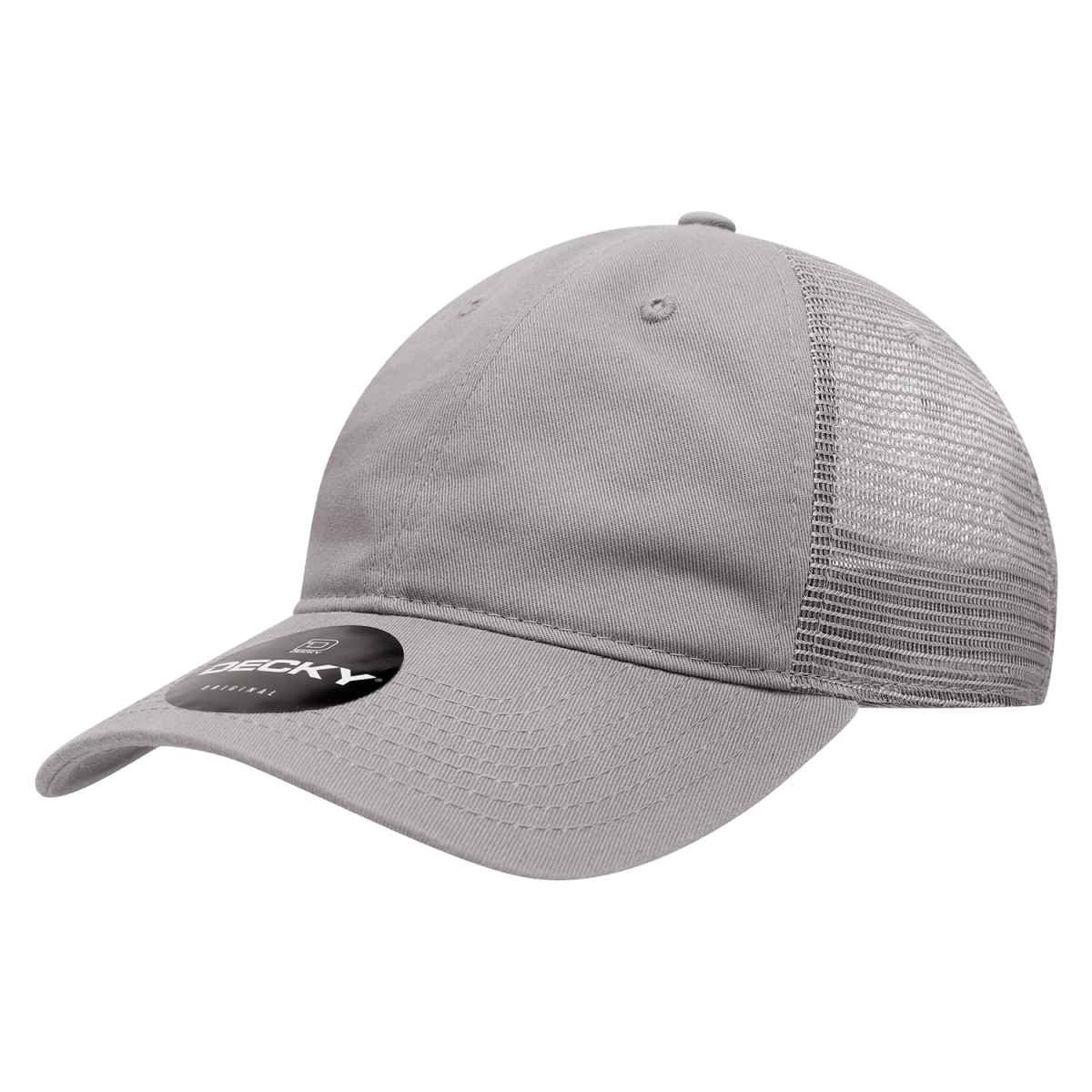 Decky Women's 6 Panel Low Profile Relaxed Cotton Trucker | Decky 5122 Grey OSFM