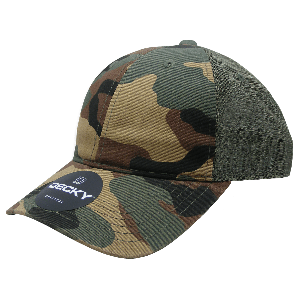 Decky Women's 6 Panel Low Profile Relaxed Cotton Trucker | Decky 5122 Woodland OSFM