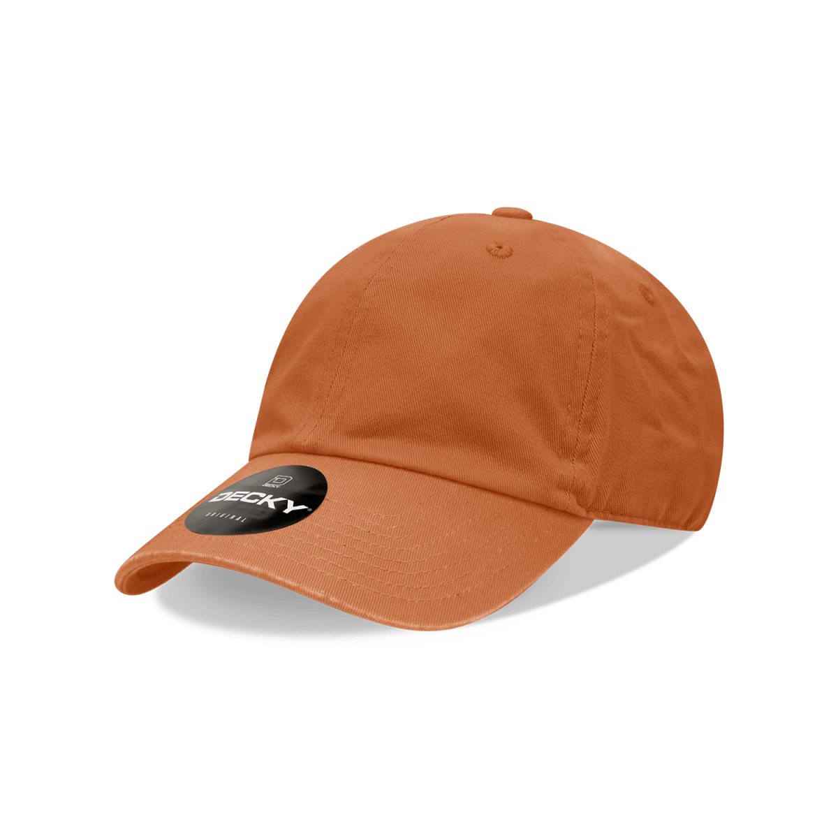 Decky Youth 6 Panel Low Profile Relaxed Cotton Cap | Decky 7005 Burnt Orange OSFM Hats