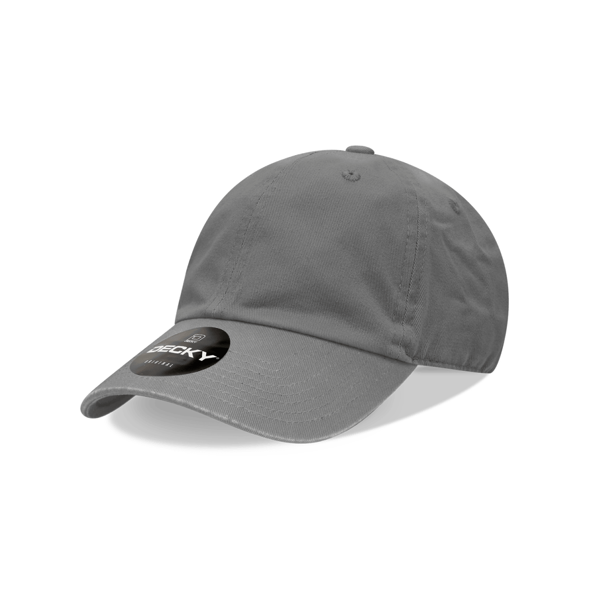 Decky Youth 6 Panel Low Profile Relaxed Cotton Cap | Decky 7005 Charcoal OSFM Hats