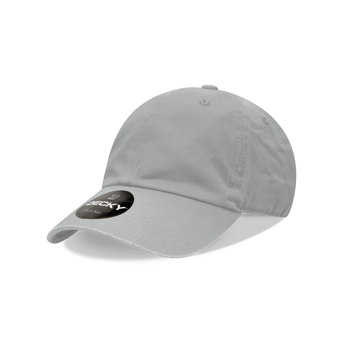 Decky Youth 6 Panel Low Profile Relaxed Cotton Cap | Decky 7005 Grey OSFM Hats