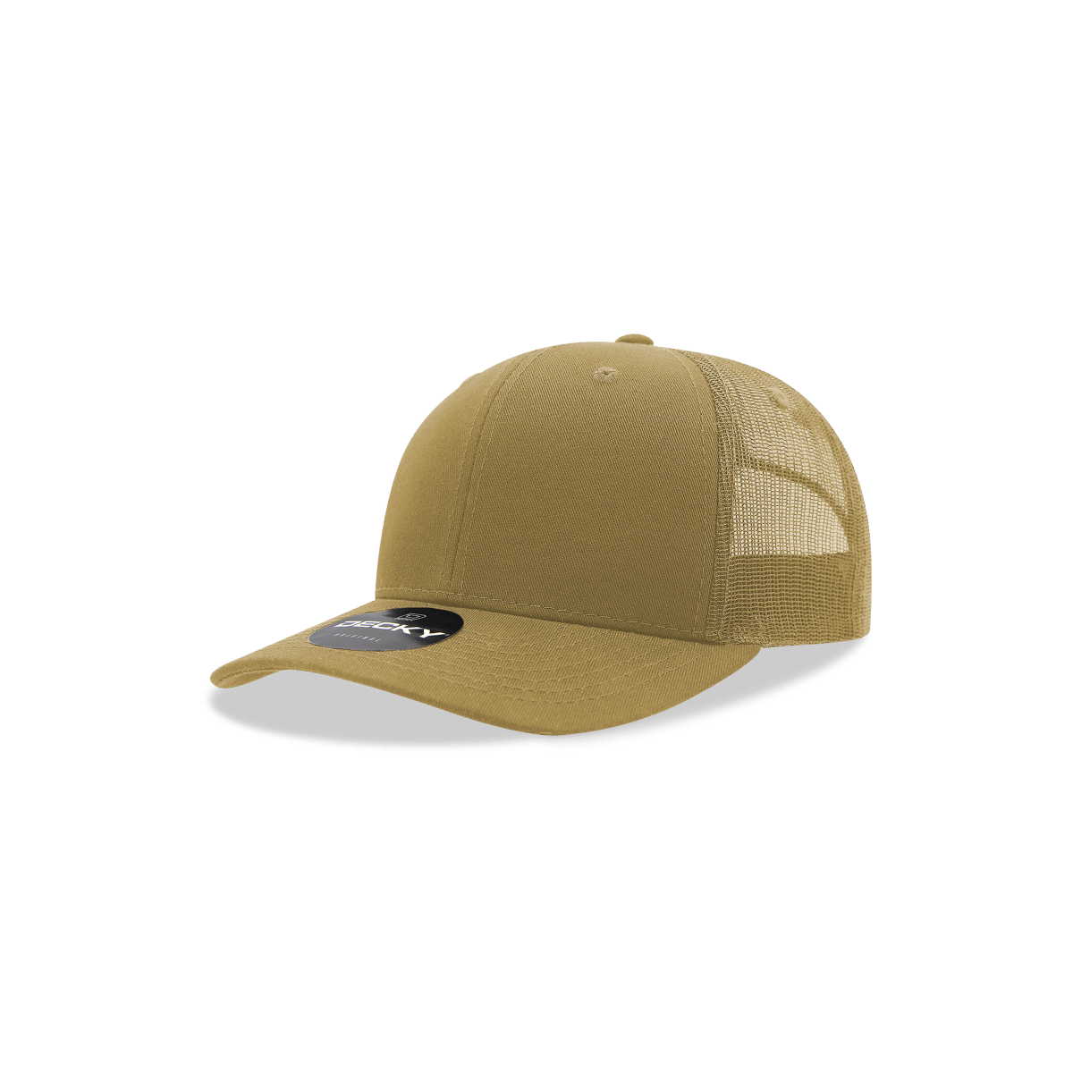 Decky Youth 6 Panel Mid Profile Structured Cotton Trucker | Decky 5019 Khaki Standard