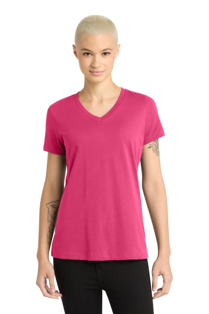District DM1170L Women’s Perfect Tri Crewneck Tee Dark Fuchsia XS Short Sleeve T-Shirts